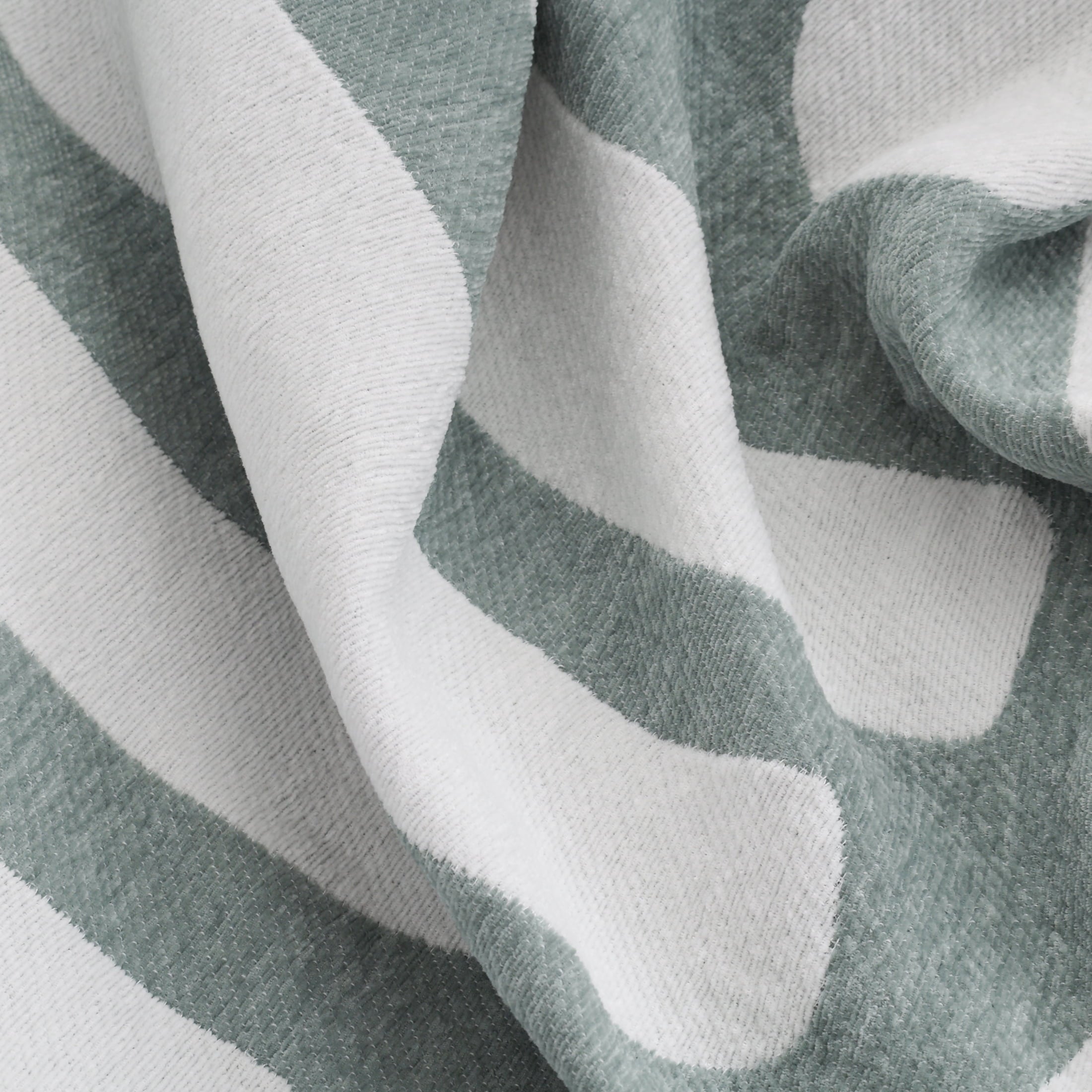 Super Soft Flannel Chenille Jacquard Soft Throw Blanket, Soft Sea - Lightweight Plush Warm Blanket for All Seasons Detail