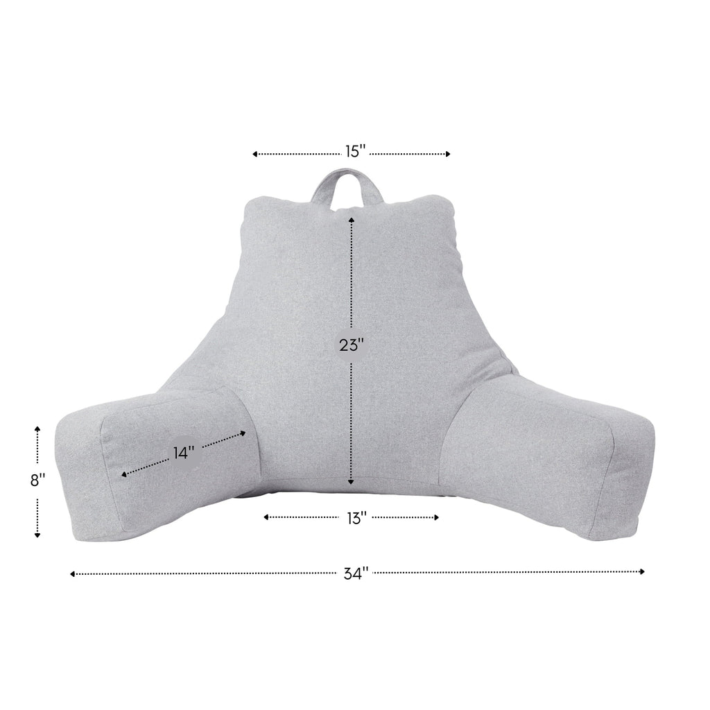 Fluffy Shredded Jumbo Cement Gray Polyester Bed Rest Pillow - Ergonomic Memory Foam Pillow for Neck Pain Support Detail