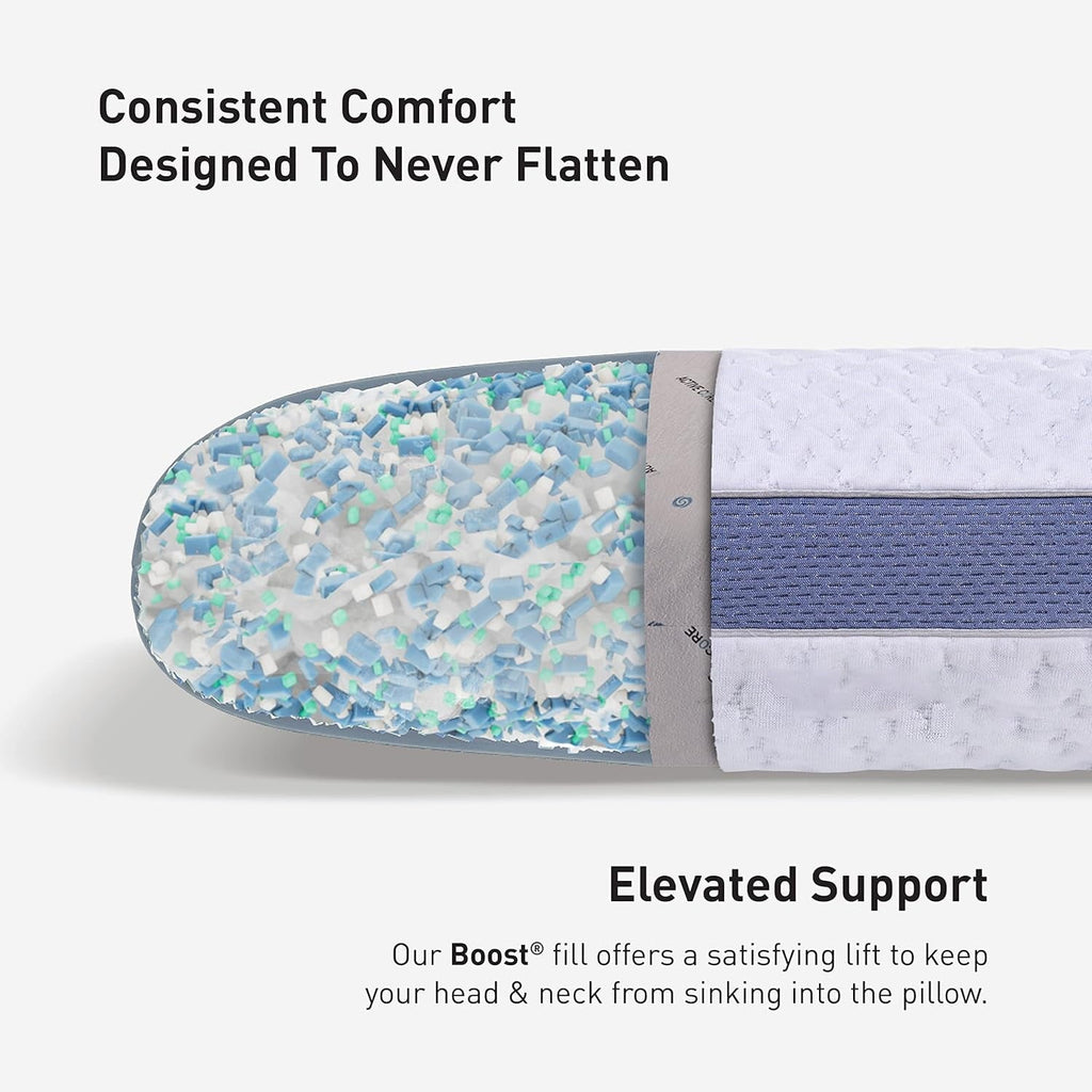 Hotel Collection Performance Pillow – 2.0 - Moisture Wicking Bed Pillow for All Sleep Positions - Medium Firmness Bed Pillow -... - Ergonomic Memory Foam Pillow for Neck Pain Support Detail
