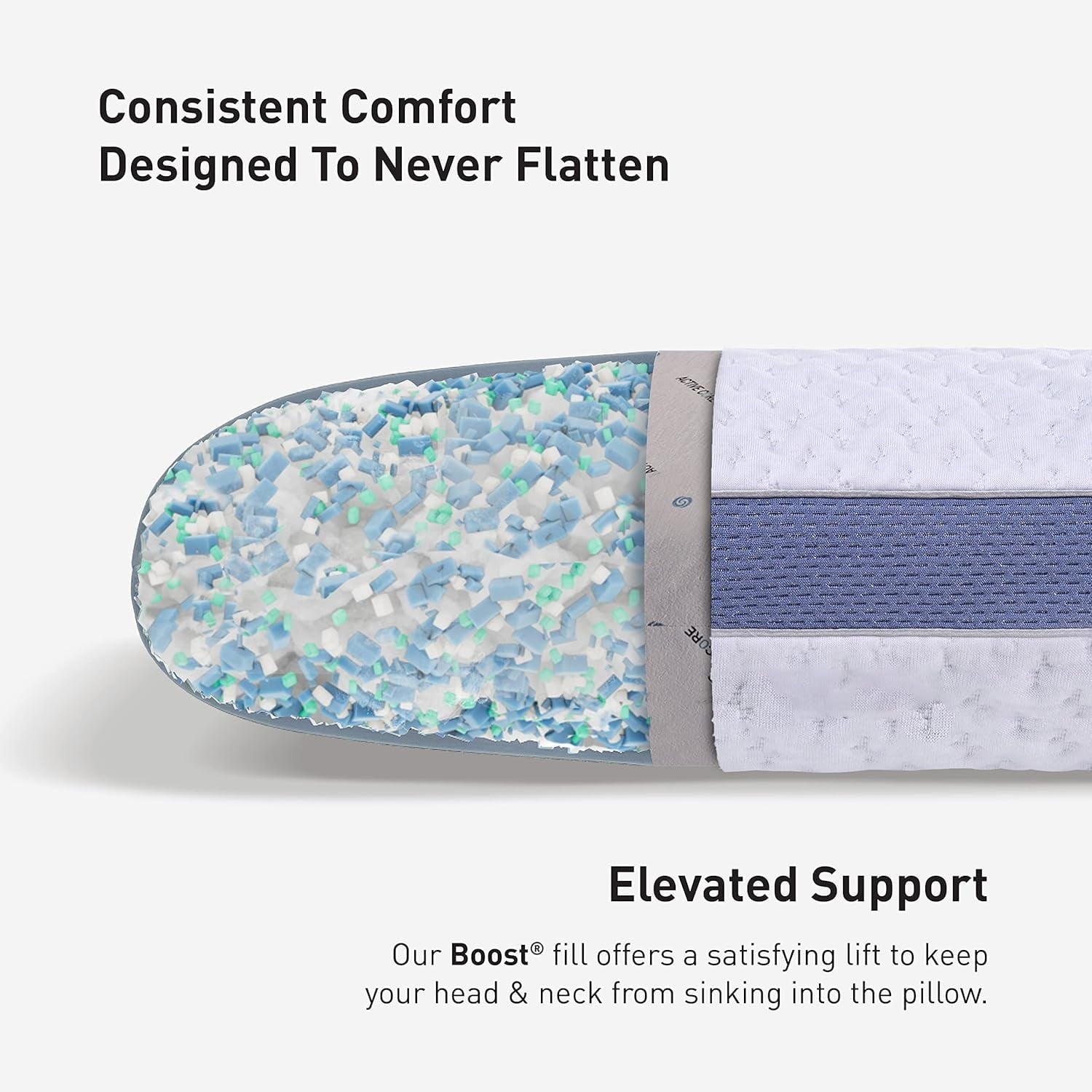 Hotel Collection Performance Pillow – 2.0 - Moisture Wicking Bed Pillow for All Sleep Positions - Medium Firmness Bed Pillow -... - Ergonomic Memory Foam Pillow for Neck Pain Support Detail