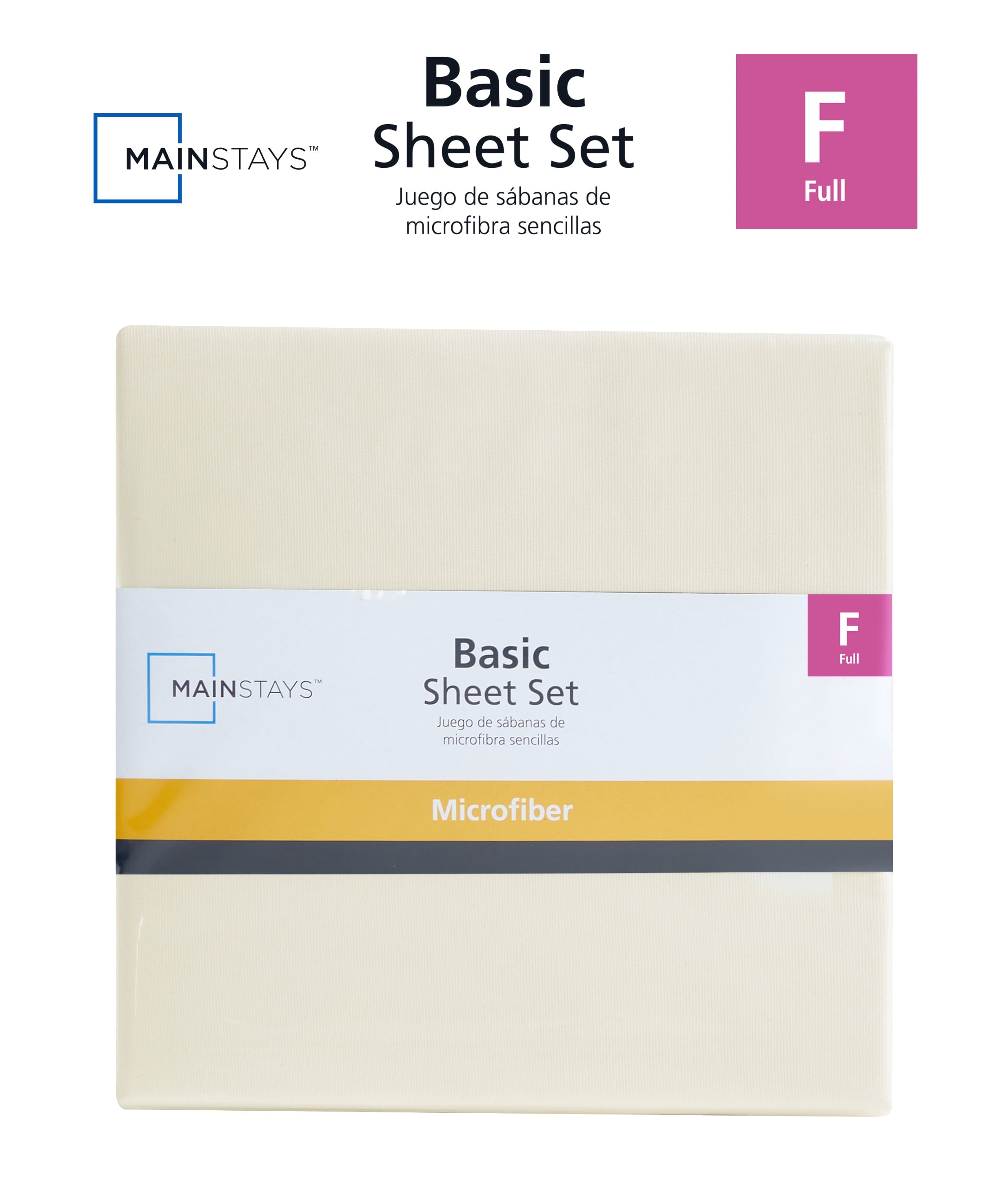 Premium Egyptian Cotton Basic Value Microfiber Bed Sheet Set, Vanilla Dream, Full, 4 Piece - Luxury Bed Sheet Set with Deep Pockets Detail
