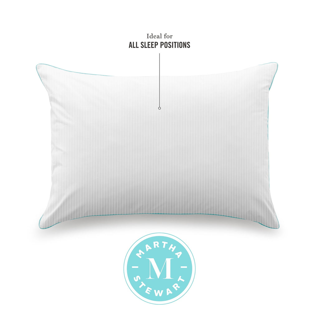 Ergonomic Memory Foam Classic Stripe Bed Pillows Standard / Queen Size Set Of 2, Enhanced Loft Plush Pillow for All Sleep Positions, 20" x ... - Ergonomic Memory Foam Pillow for Neck Pain Support Detail