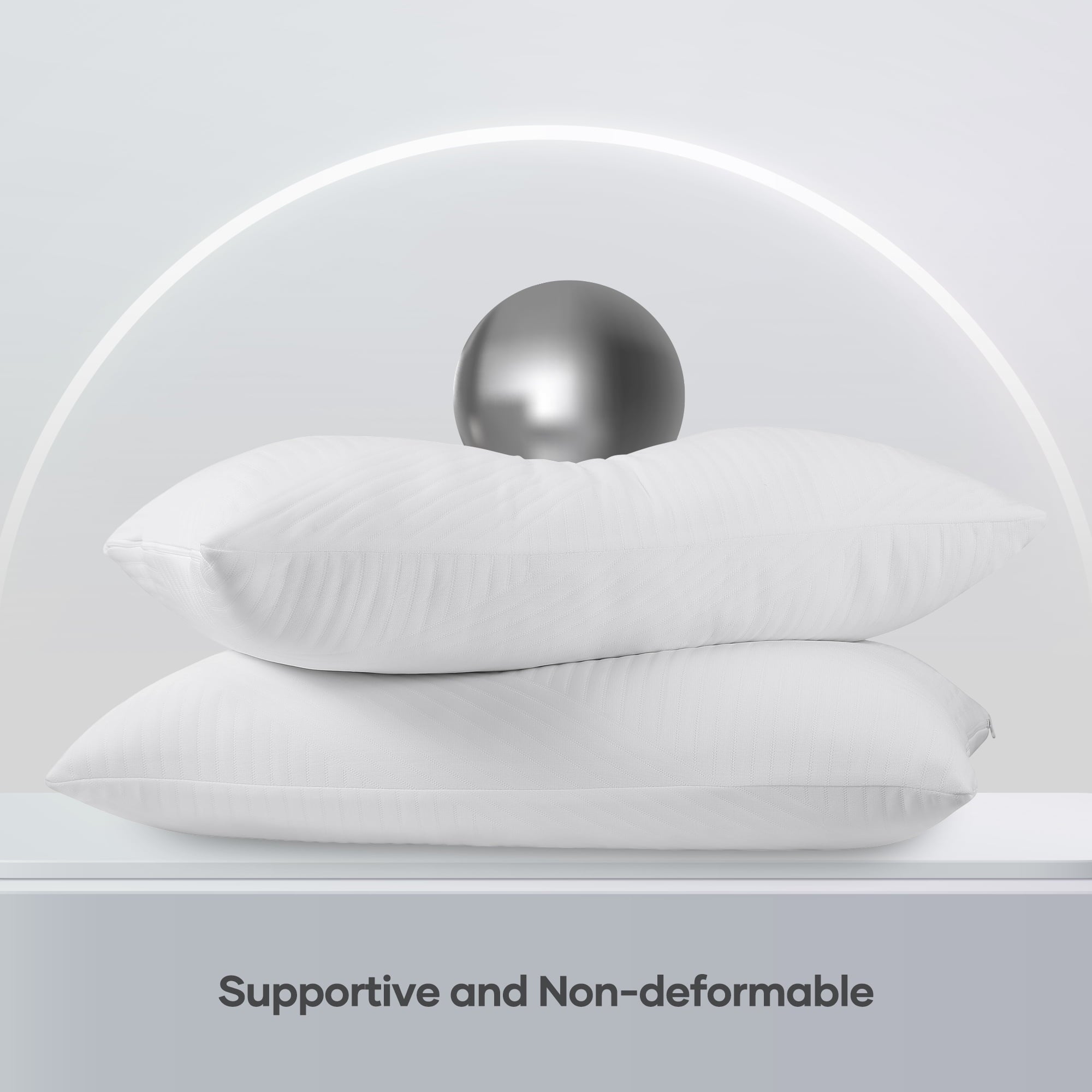 Orthopedic Support Shredded Memory Foam Pillow 2 Pack Pillow for Bed, Side, Back and Stomach Sleepers, CertiPUR-US Certified 28"x20" - Ergonomic Memory Foam Pillow for Neck Pain Support Detail