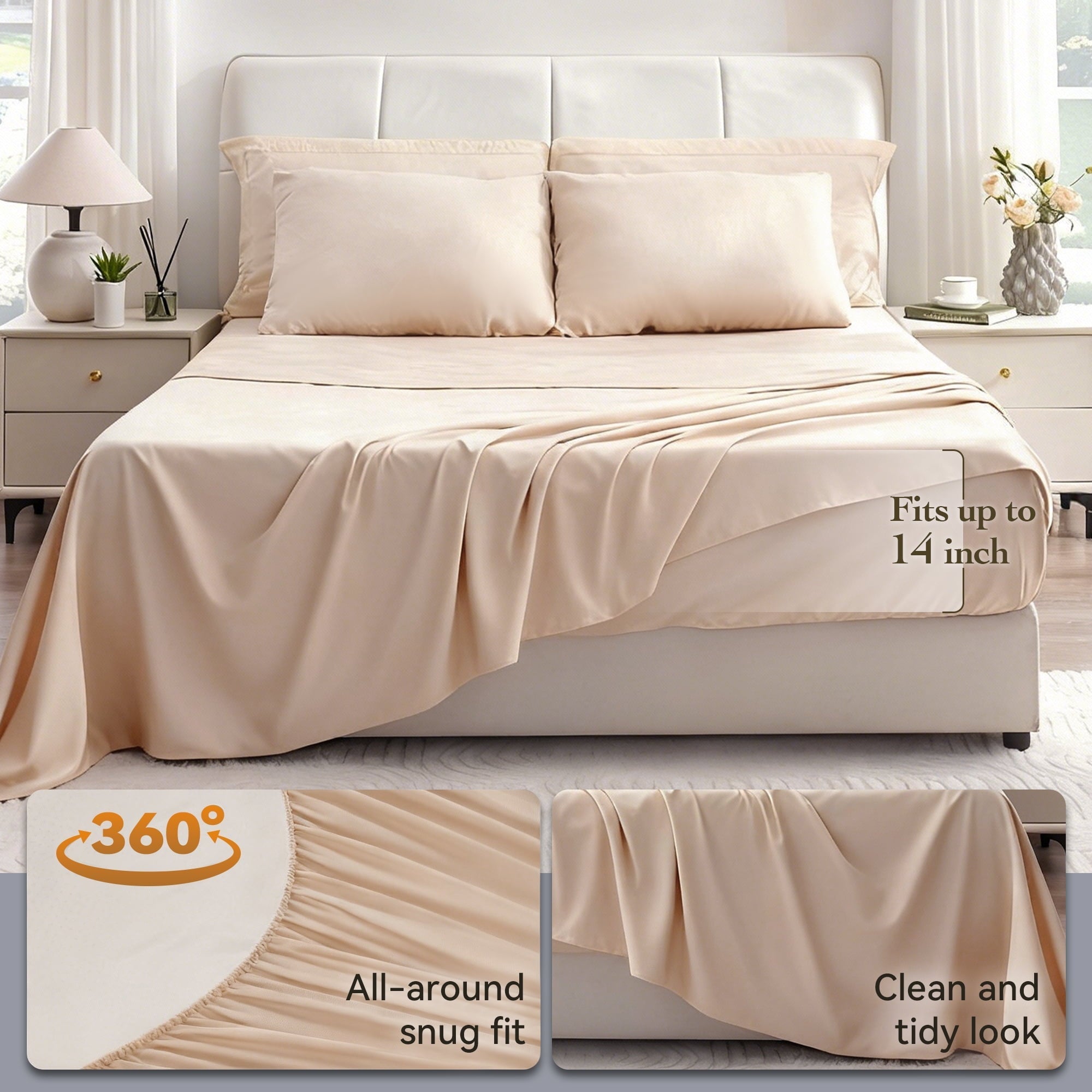 All-Season Twin Comforter Set 5 Pieces,Bed in a Bag, Bedding Set with Comforter,Fitted Sheet,Flat Sheet,Pillowcase, All Season - Cloud-Like Soft Lightweight Bed Comforter Detail