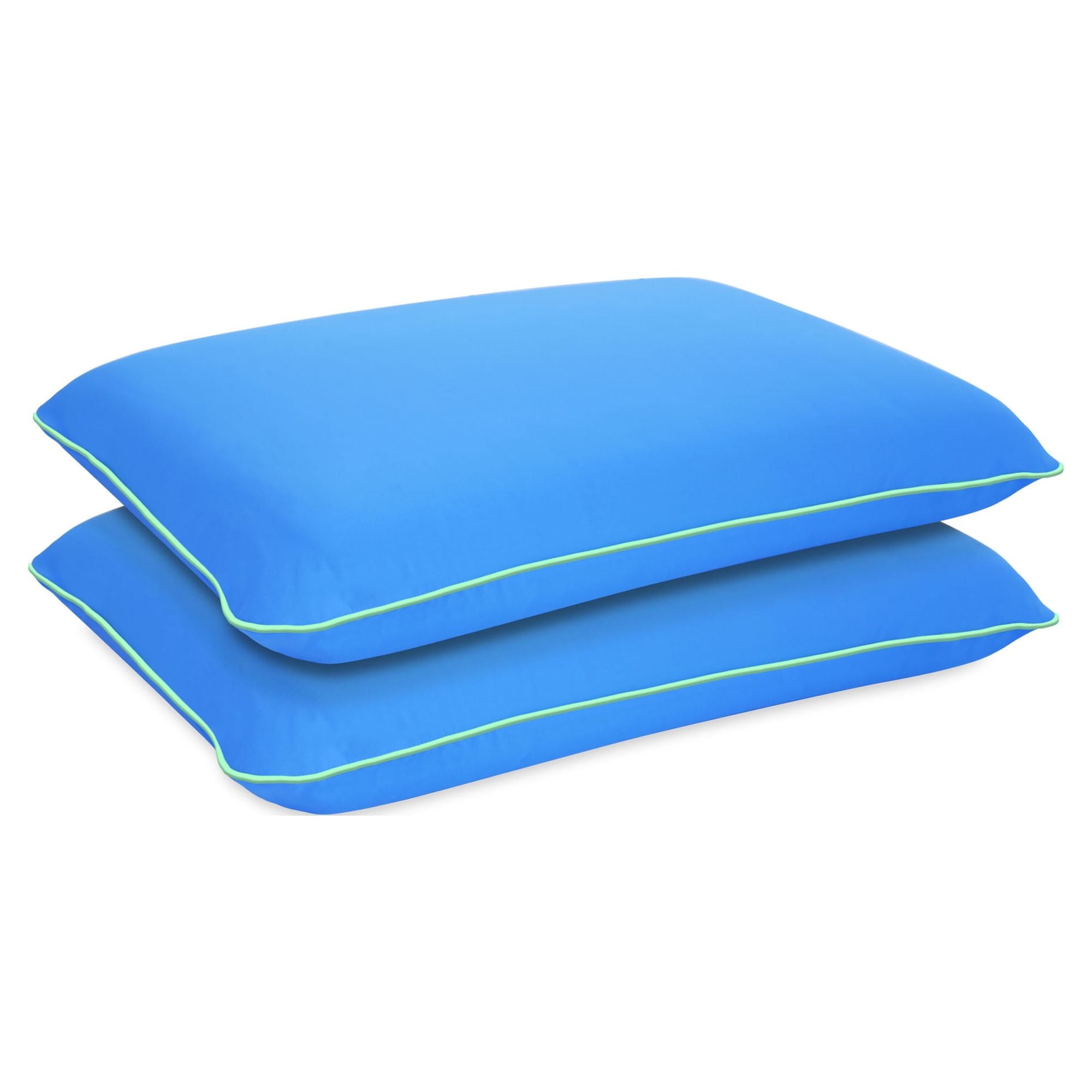 Orthopedic Support Memory Foam Fun Pillow with Cool-to-the-Touch Cover, Standard/Queen, Cosmic Blue, 2 Pack - Orthopedic Shredded Foam Bed Pillow Set Detail