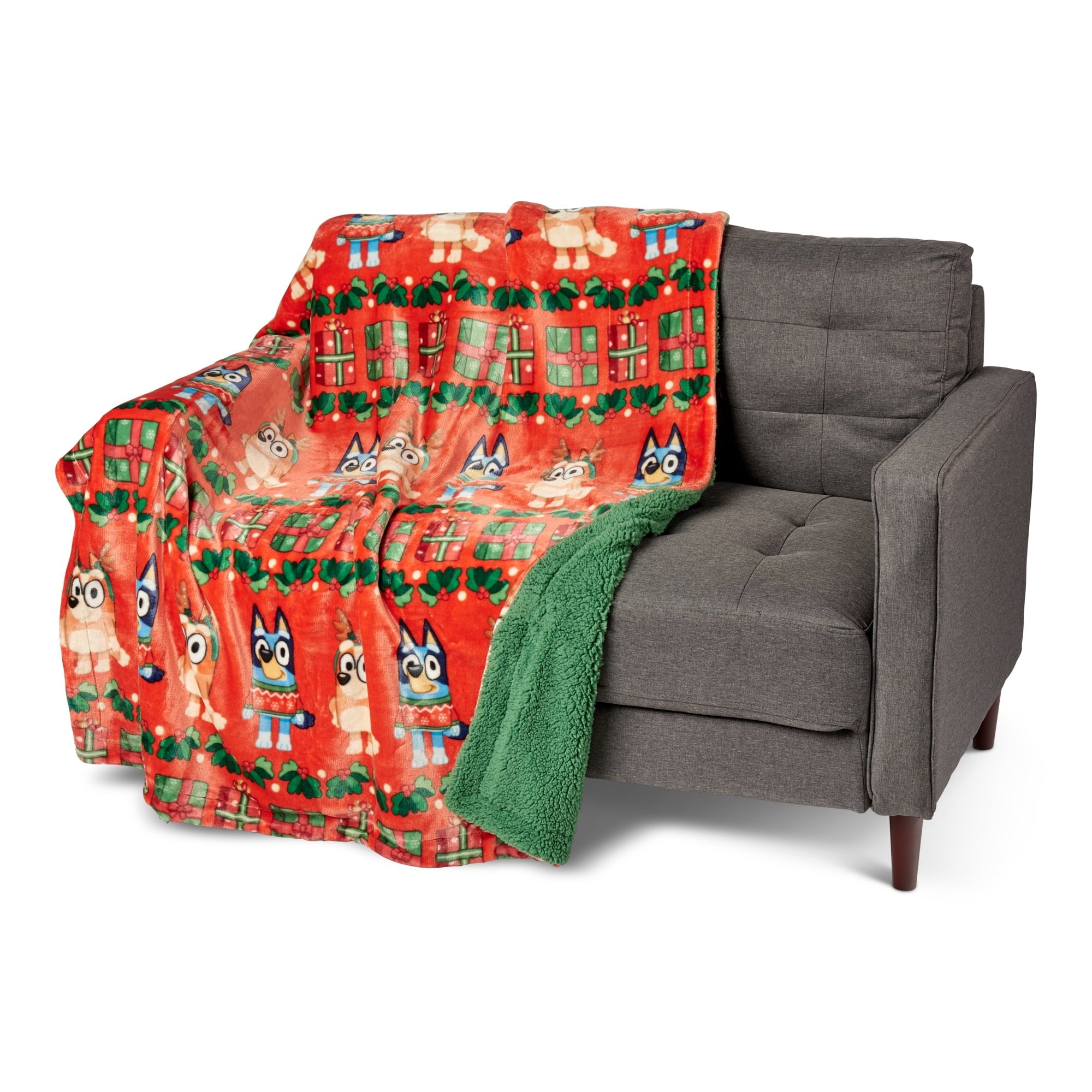 Lightweight Warm Holidays are Nice Silk Touch Throw Blanket with Sherpa Reverse 50 x 60 inches - Luxury Knitted Decorative Throw Blanket with Fringes Detail