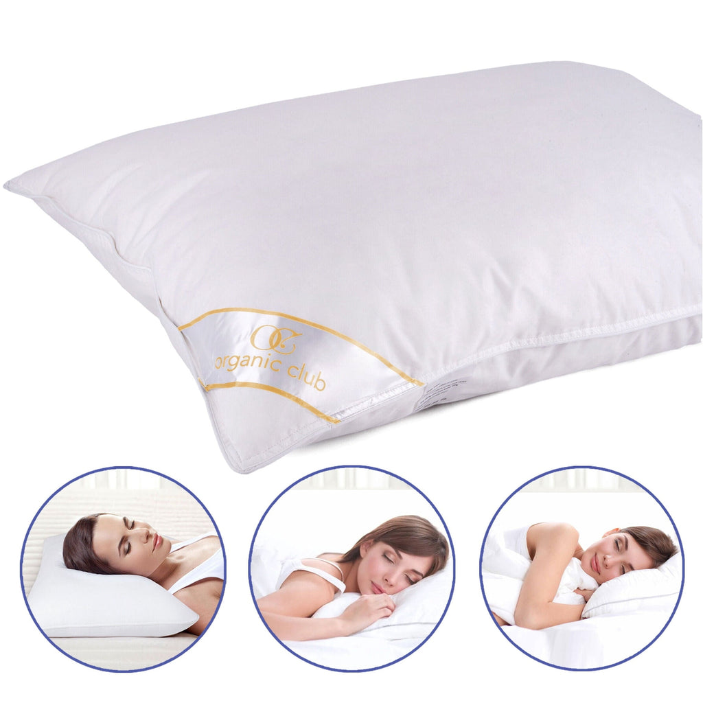 Fluffy Shredded Queen Size Camel Wool-Filled Pillow 20x28" (50x70 cm) Bed Pillow for Sleeping Washable Cotton Pillow for Bed, 1 Count... - Ergonomic Memory Foam Pillow for Neck Pain Support Detail