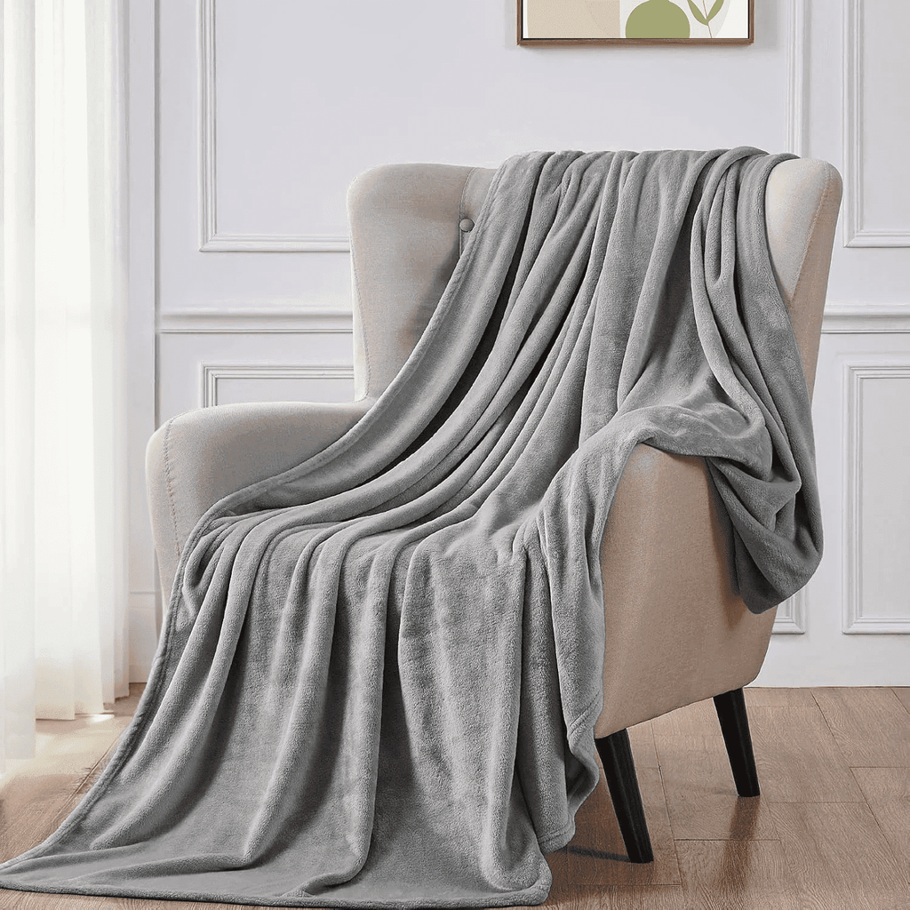 Super Soft Flannel Twin Size Blanket for Bed, 60x80inch Super Cozy Soft Bed Blanket for Sleep Snap, Lightweight Reversible Blankets and ... - Luxury Knitted Decorative Throw Blanket with Fringes - Default Title